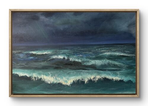 Night storm by Aisylu Burangulova, 油畫 for Sale on Singulart