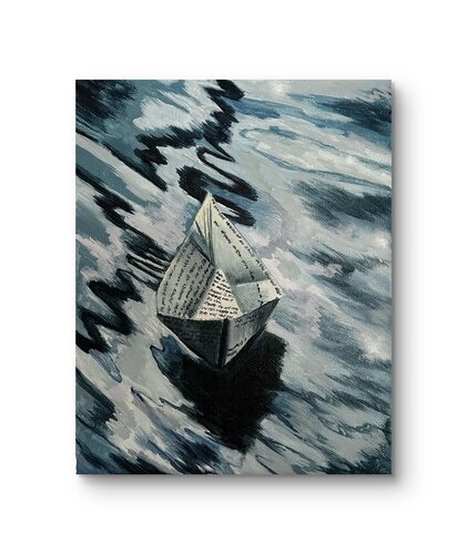 Paper boat of thoughts van Aisylu Burangulova, Schilderij te koop op Singulart