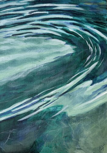 Emerald wave by Aisylu Burangulova, 絵画 for Sale on Singulart