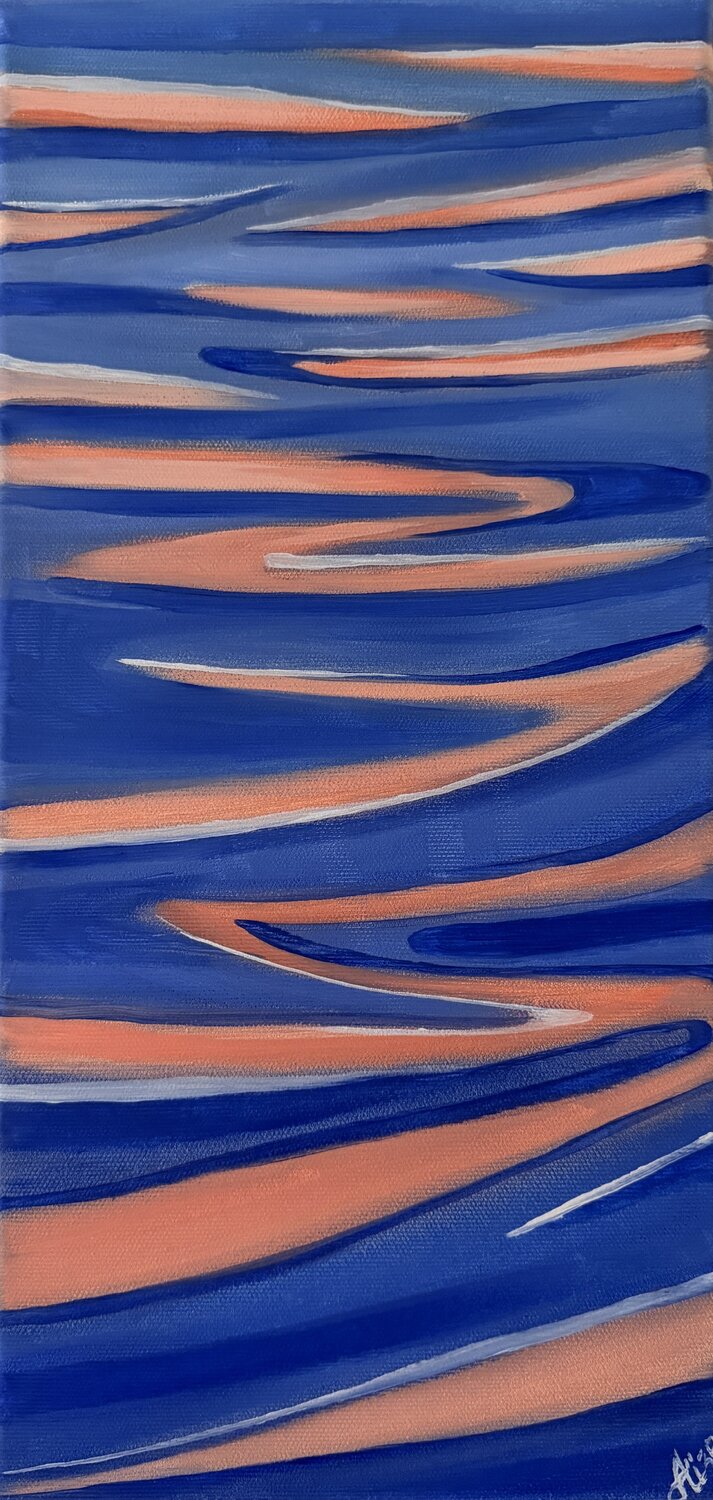 Lines of the ocean Aisylu Burangulova Dipinto originale in vendita