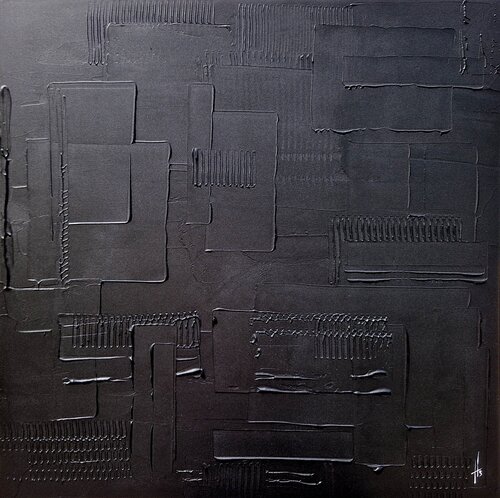 MONOCHROME NOIR 7R van Sandrine Hartmann, Schilderij te koop op Singulart