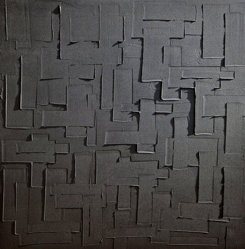 MONOCHROME NOIR A18 van Sandrine Hartmann, Schilderij te koop op Singulart