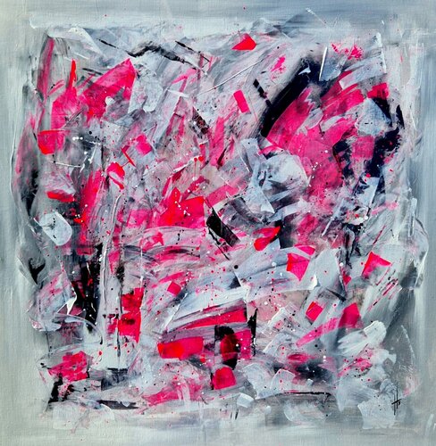 SOUFFLE ROSE by Sandrine Hartmann, Painting for Sale on Singulart
