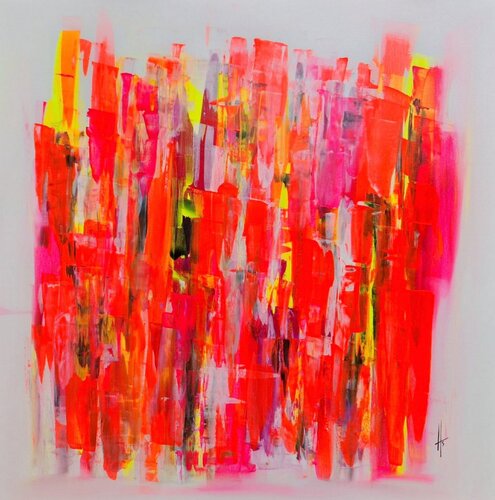 ROUGE FUSION par Sandrine Hartmann, Peinture en vente sur Singulart