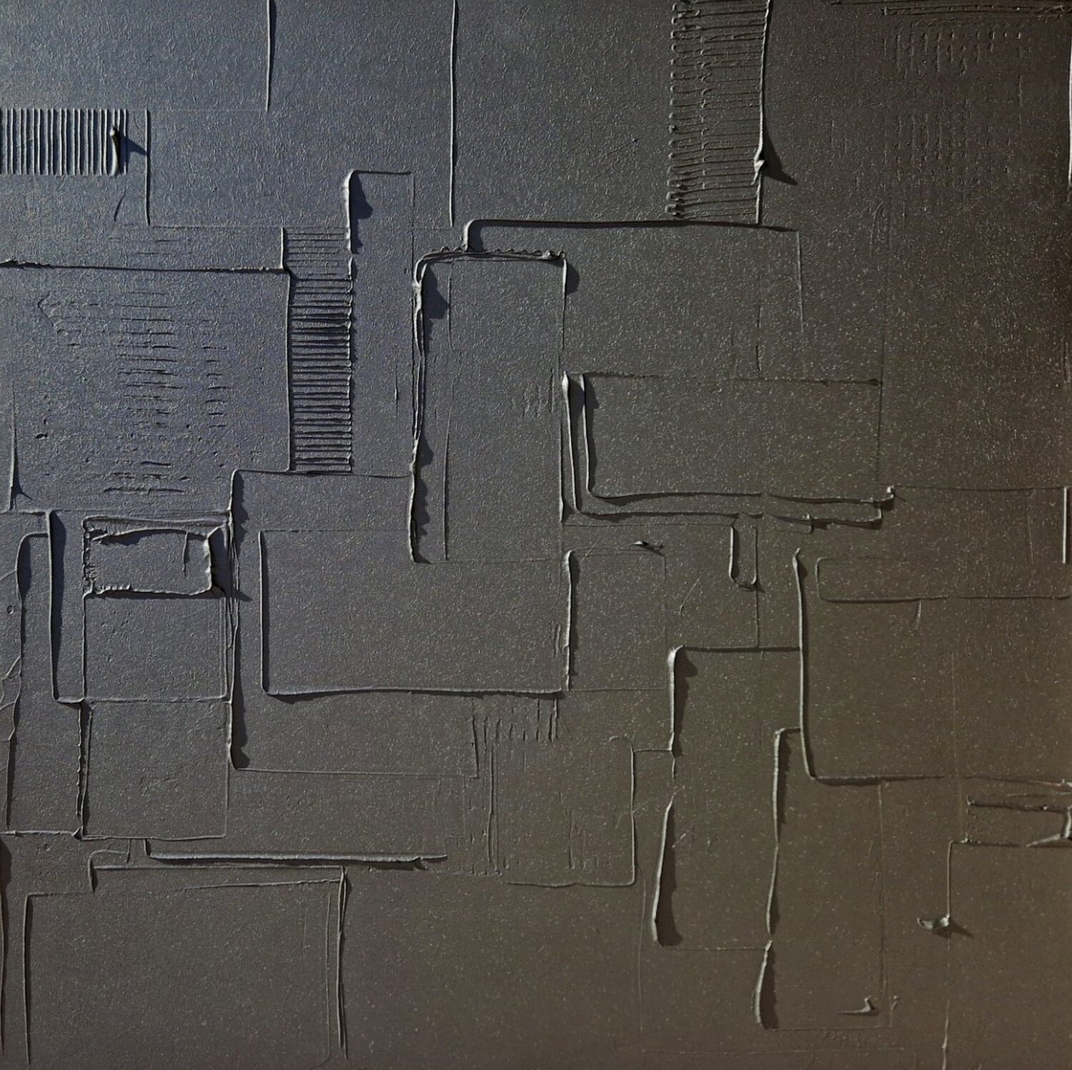 Tableau monochrome noir B45 Sandrine Hartmann