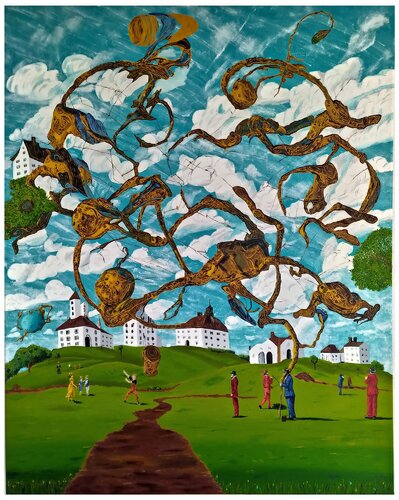 Sunday's launch into the sky at LIBEDAN, AndrBel (Limited Edition Print, 100 pcs. First Release: 10 prints (2026) de Andr Bel, Impresión a la venta en Singulart