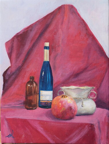 Still Life With Pomegranate von Oleg Kamaev, Malerei kaufen auf Singulart