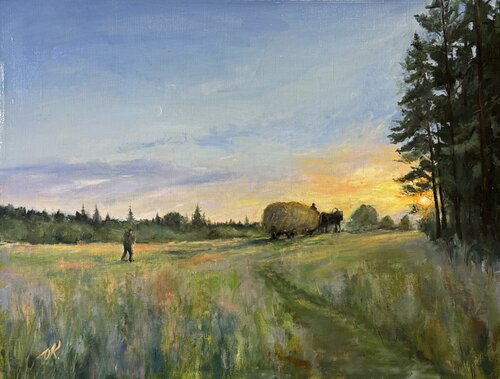 Returning From Haymaking von Oleg Kamaev, Malerei kaufen auf Singulart