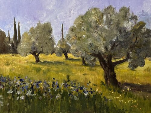 Olive trees of Acre by Oleg Kamaev, 油畫 for Sale on Singulart
