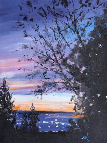 Burning Horizon 30 Minutes After Sunset van Oleg Kamaev, Schilderij te koop op Singulart