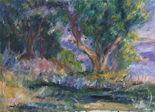Trees Of Renoir by Oleg Kamaev, Painting for Sale on Singulart