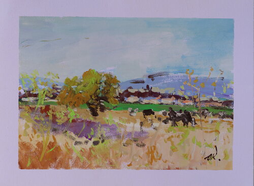 View To Jezreel Valley Study von Oleg Kamaev, Malerei kaufen auf Singulart