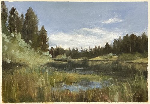 Buffalo River view. Idaho von Oleg Kamaev, Malerei kaufen auf Singulart