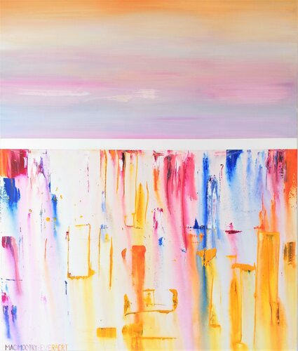 The sheltering Sky II - Golden Hour von Jacqueline Mac Mootry-Everaert, Malerei kaufen auf Singulart