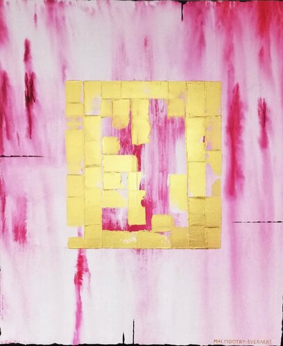 Aurum Fenestra II - Magenta von Jacqueline Mac Mootry-Everaert, Malerei kaufen auf Singulart