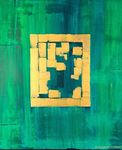 Aurum Fenestra III - Emerald von Jacqueline Mac Mootry-Everaert, Malerei kaufen auf Singulart