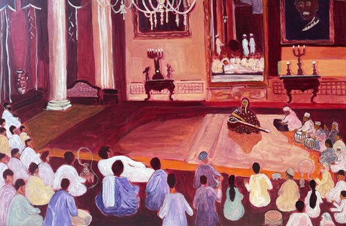 The Music Room (after Sayajit Ray's film) by Michel TESTARD, 油畫 for Sale on Singulart