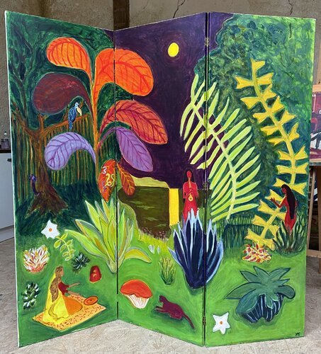 Indian Jungle Screen von Michel TESTARD, Malerei kaufen auf Singulart
