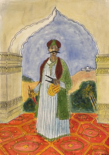 Nawab of Lucknow Miniature 2 von Michel TESTARD, Malerei kaufen auf Singulart