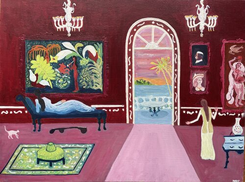 Goa, drawing room with a view von Michel TESTARD, Malerei kaufen auf Singulart