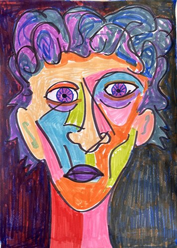 Portrait sketch 1 van Michel TESTARD, Schilderij te koop op Singulart