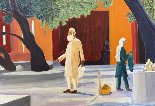 Nagaur dargha di Michel TESTARD, Pittura in vendita su Singulart