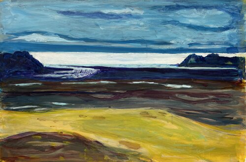 Iceland glacier, near Kirkjubaejarklaustur von Michel TESTARD, Malerei kaufen auf Singulart