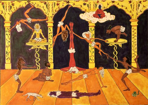 Yogis class di Michel TESTARD, Opera su carta in vendita su Singulart