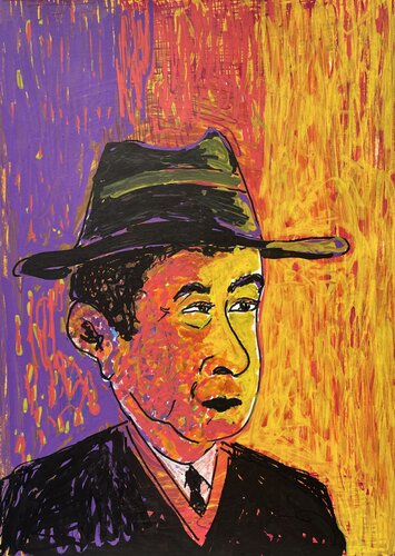 Portrait of a man with hat di Michel TESTARD, Opera su carta in vendita su Singulart