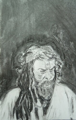 Swami Vaishnavite, Puri (Orissa) di Michel TESTARD, Opera su carta in vendita su Singulart