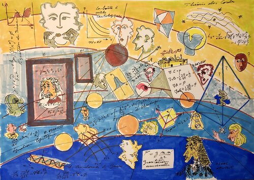 Maths and Cosmology III by Michel TESTARD, Painting for Sale on Singulart