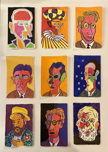 Nine Men Portraits I di Michel TESTARD, Opera su carta in vendita su Singulart