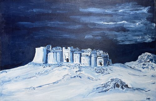 White Fantasy Fort by Michel TESTARD, 油畫 for Sale on Singulart