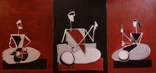 Sitarist Triptych Michel TESTARD