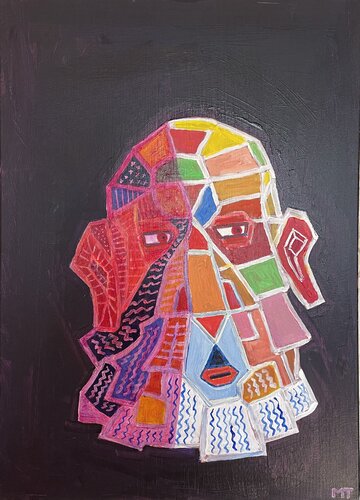 Portrait of a Masked Man par Michel TESTARD, Œuvre sur papier en vente sur Singulart