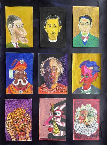 Nine Men Portraits V von Michel TESTARD, Werk auf Papier kaufen auf Singulart