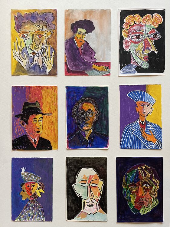 Nine Men Portraits II Michel TESTARD