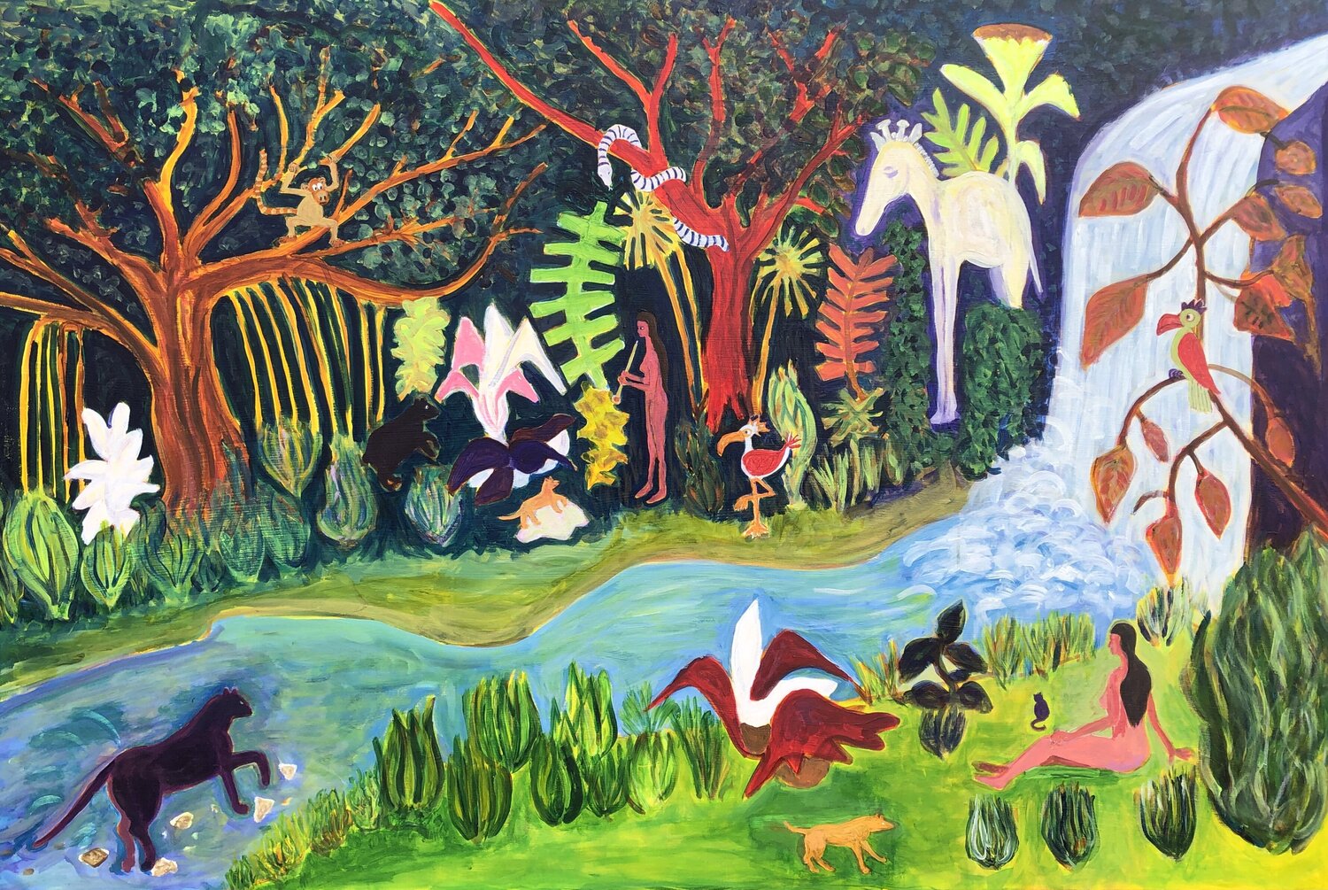 Indian jungle, nymph and friends Michel TESTARD