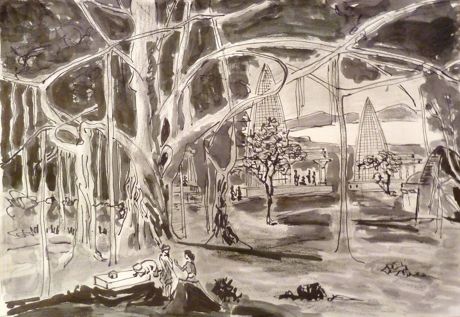 Under a banyan tree Michel TESTARD