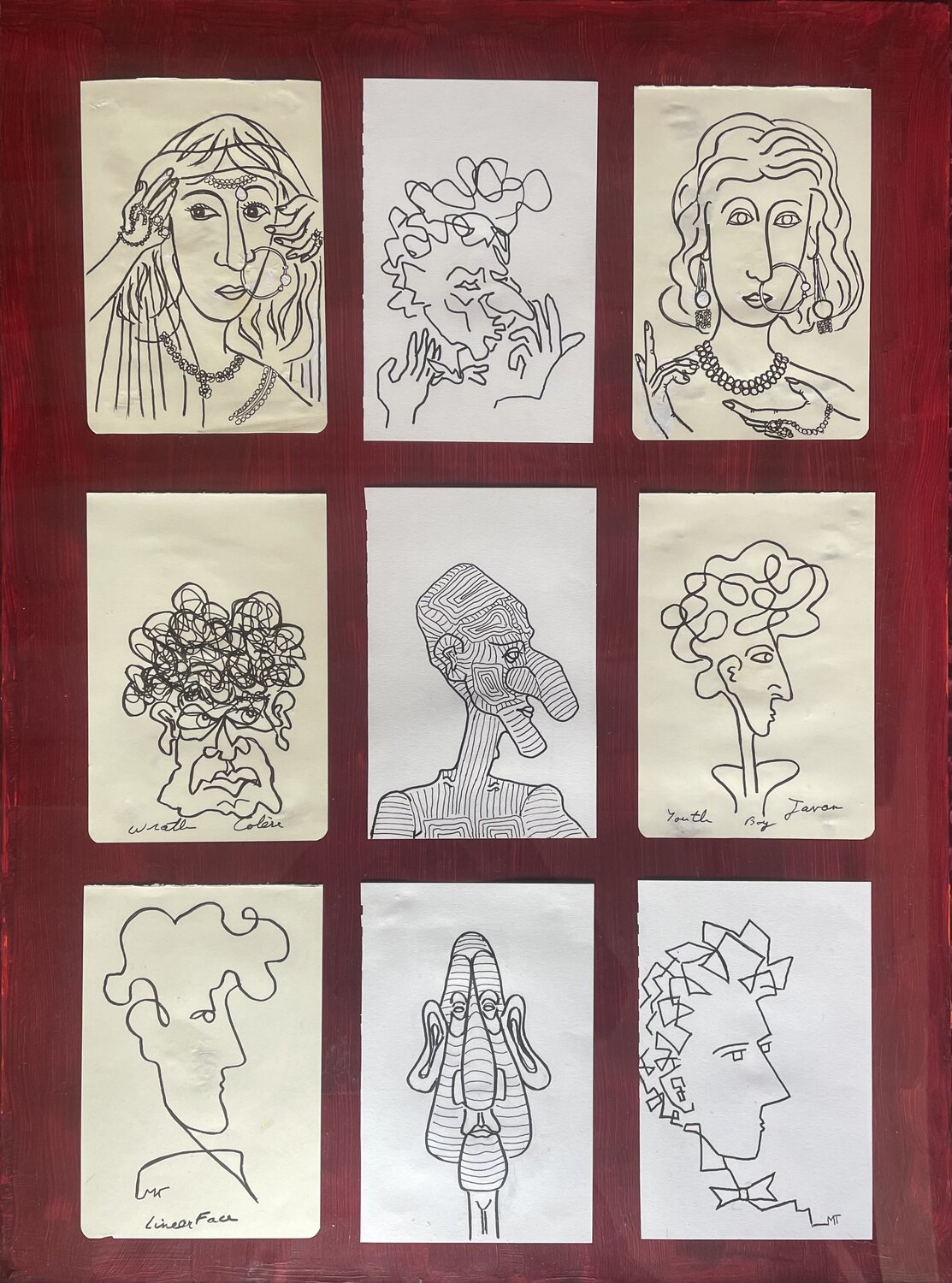Nine Linear Portraits Michel TESTARD