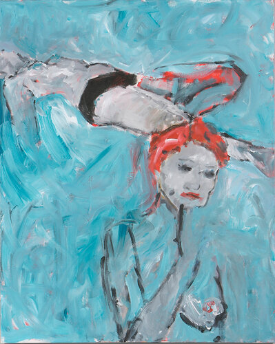 Rote Kappe van Irene Schüller, Schilderij te koop op Singulart