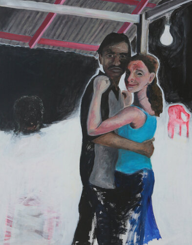 La Idioma Nos Corta/Die Sprache trennt uns von Irene Schüller, Malerei kaufen auf Singulart