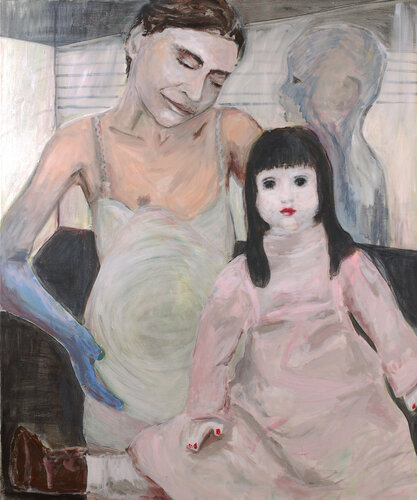 Anne with a doll van Irene Schüller, Schilderij te koop op Singulart