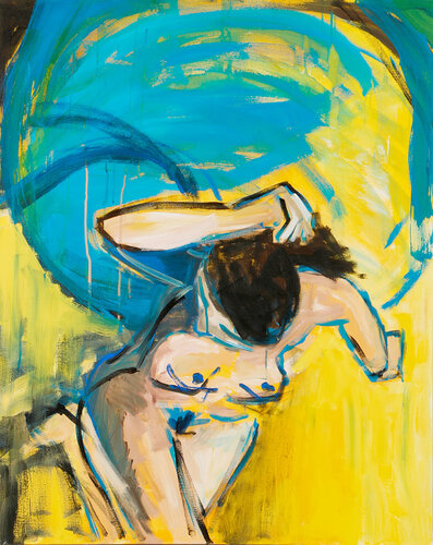 Blau schwebt oben von Irene Schüller, Druck kaufen auf Singulart
