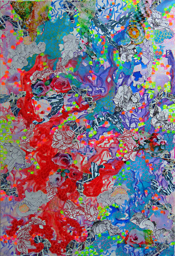 Abstract Rose von Katharina Wahlefeld, Malerei kaufen auf Singulart