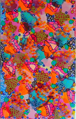 Orange Hawai de Katharina Wahlefeld, Pintura a la venta en Singulart