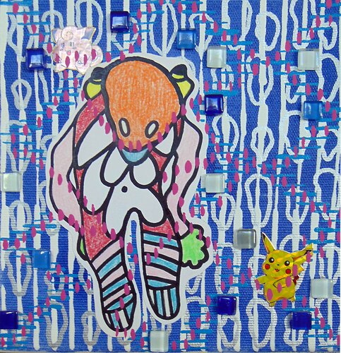 Power frog par Katharina Wahlefeld, Peinture en vente sur Singulart