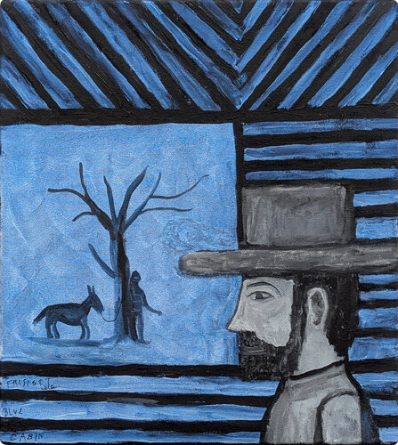"Blue Cabin" di Frisco Pete, Pittura in vendita su Singulart