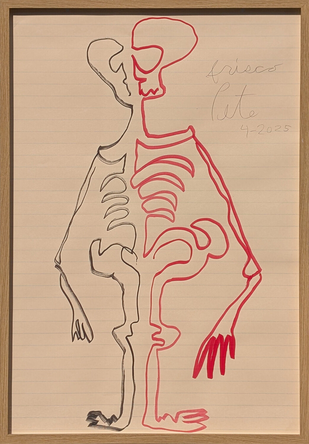 “Two-Handed Drawing: Moody Skeleton” Frisco Pete