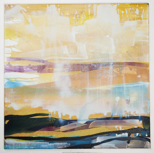 Goldene Landschaft de Anna Eibl-Eibesfeldt, Pintura a la venta en Singulart